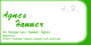 agnes hammer business card